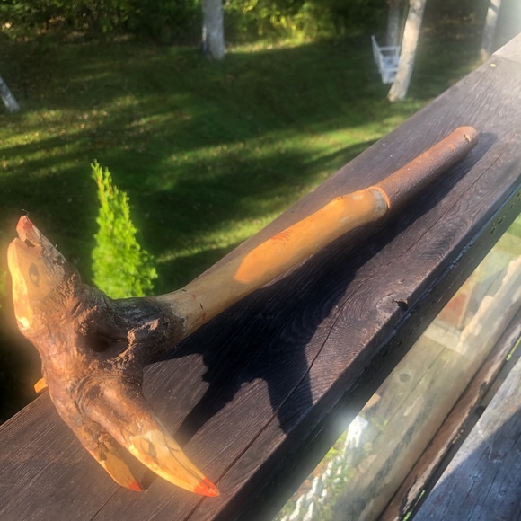 Antique Native American war club - Picture 4 of 9